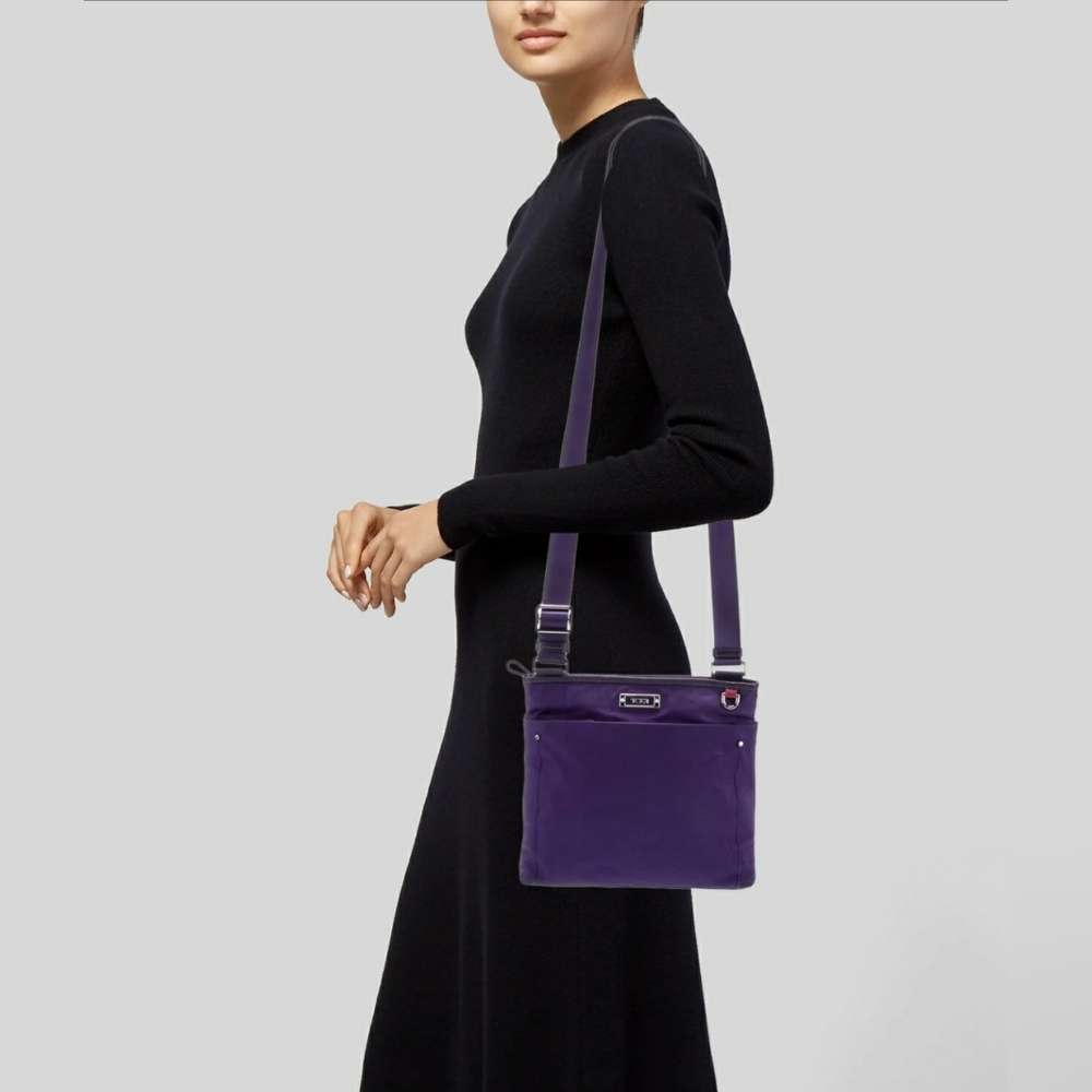 TUMI Nylon Messenger Bag - O/S Purple